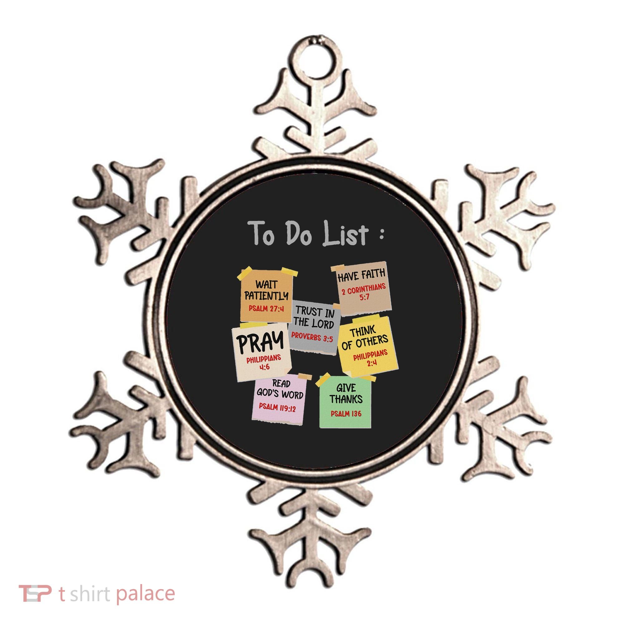 To Do List Christian Bible Verse Quote Ornament