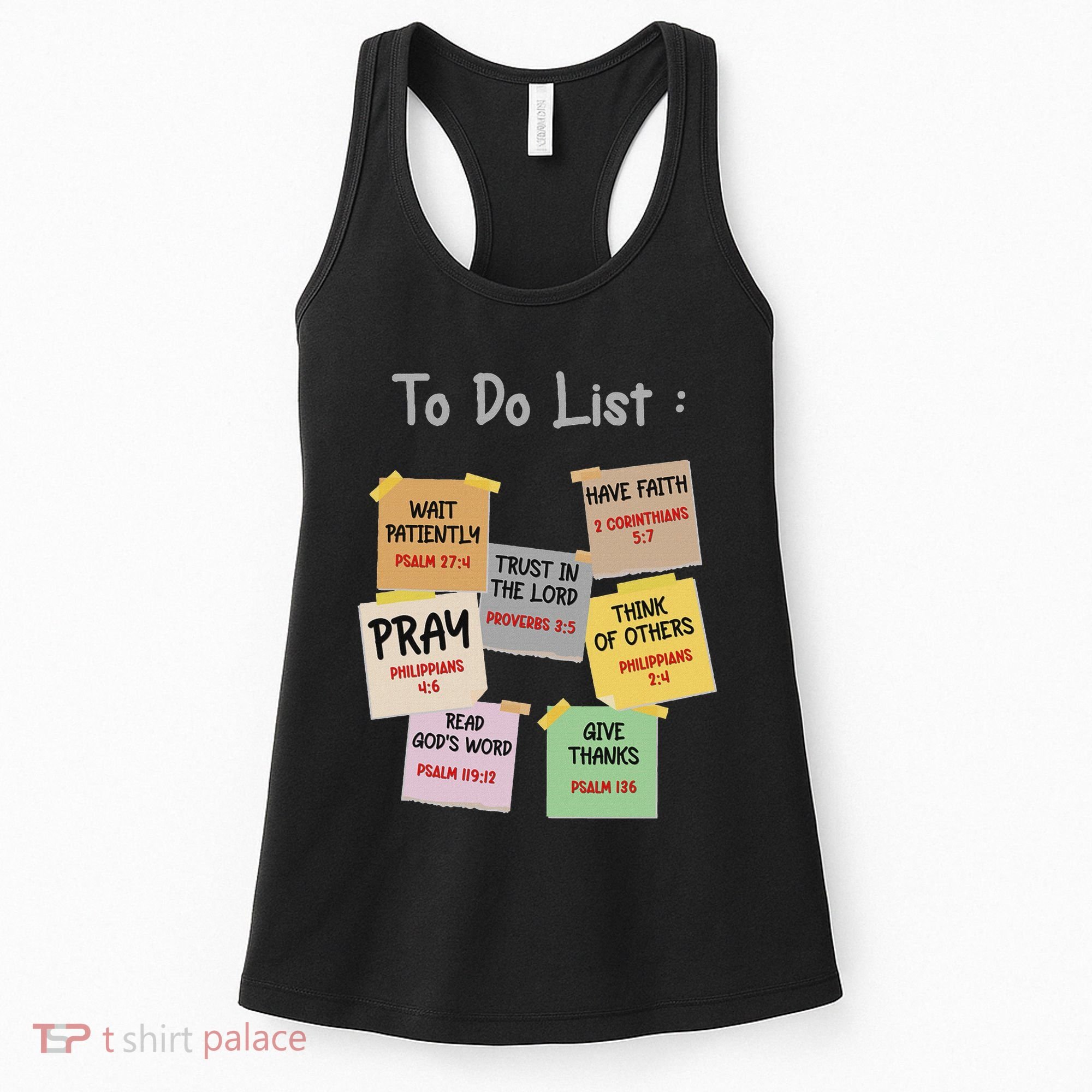 To Do List Christian Bible Verse Quote Women's Tank Top