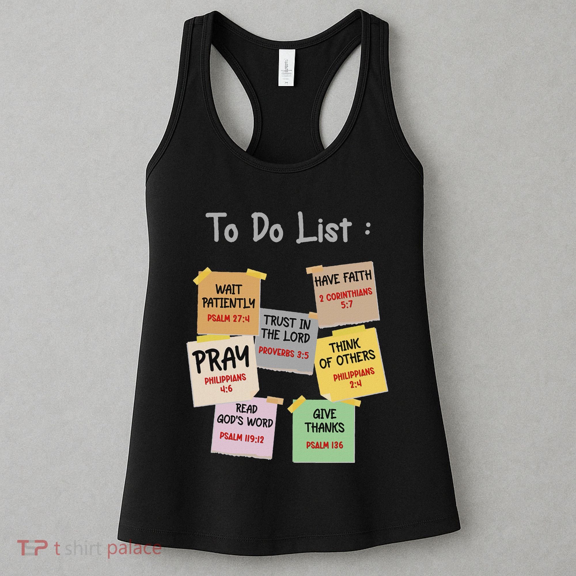 To Do List Christian Bible Verse Quote Women's Tank Top