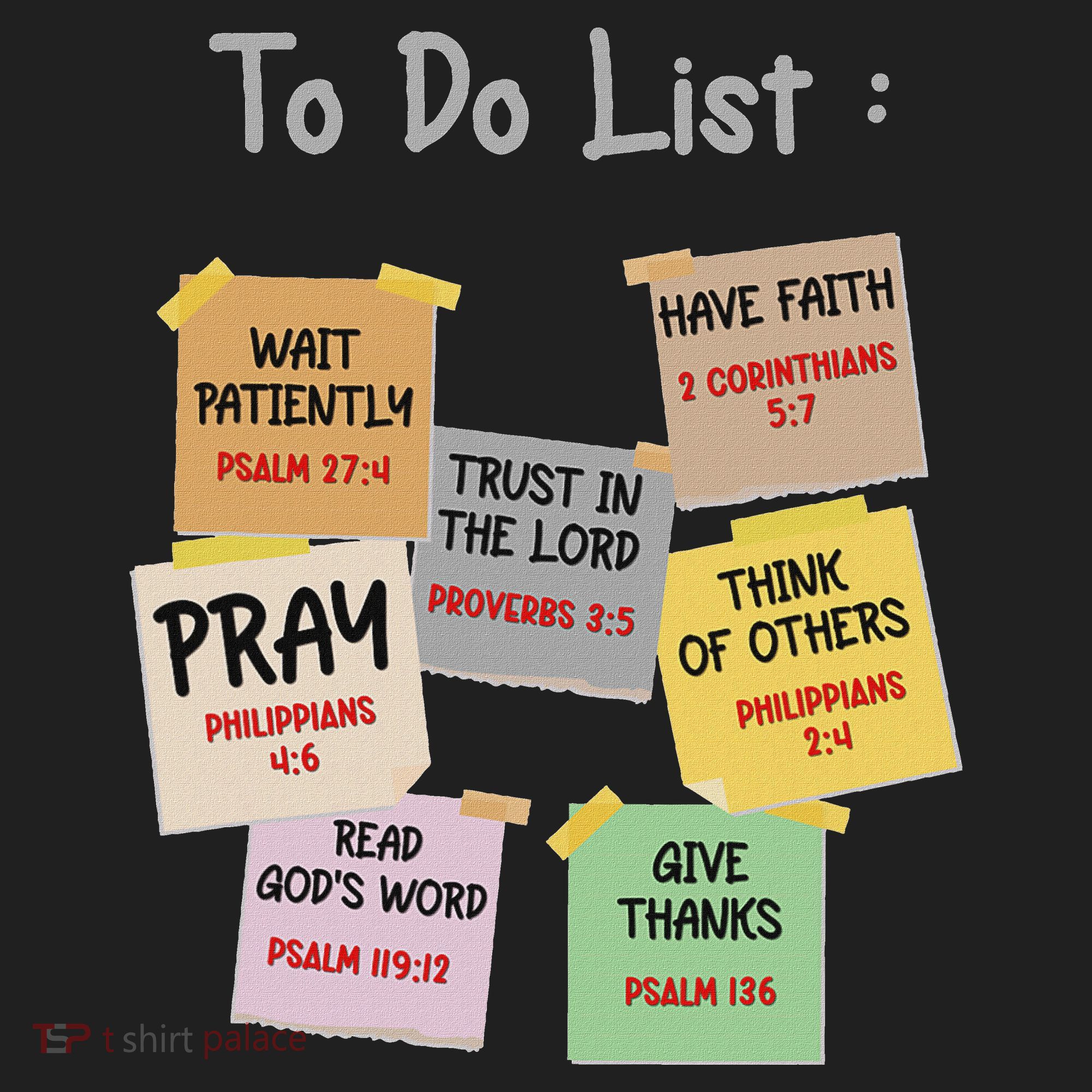 To Do List Christian Bible Verse Quote Golf Towel