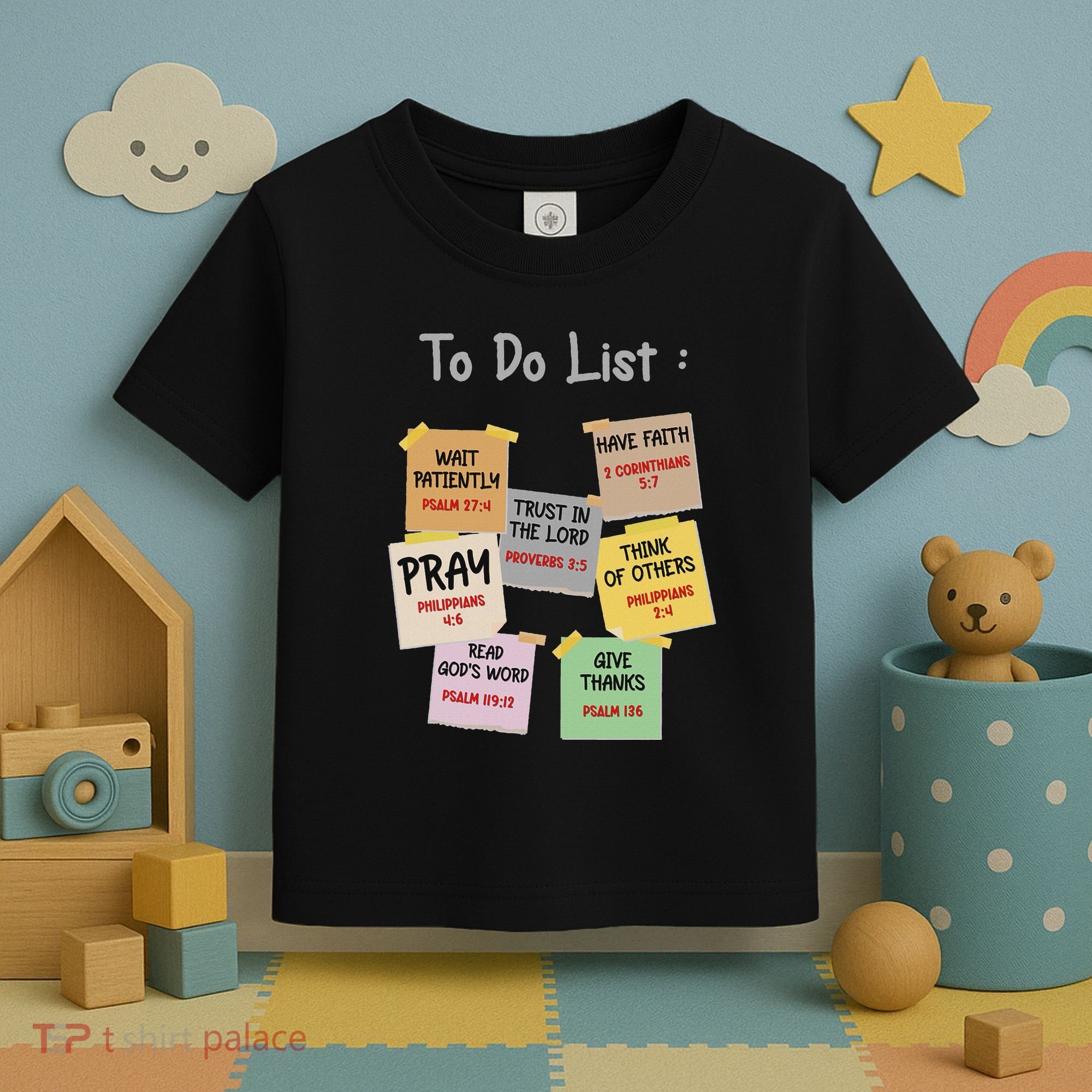 To Do List Christian Bible Verse Quote Toddler T-Shirt