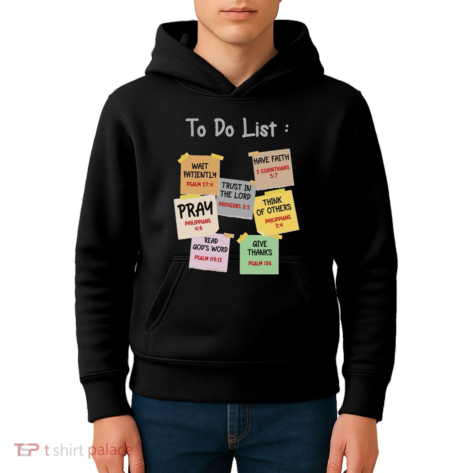 To Do List Christian Bible Verse Quote Kids Hoodie