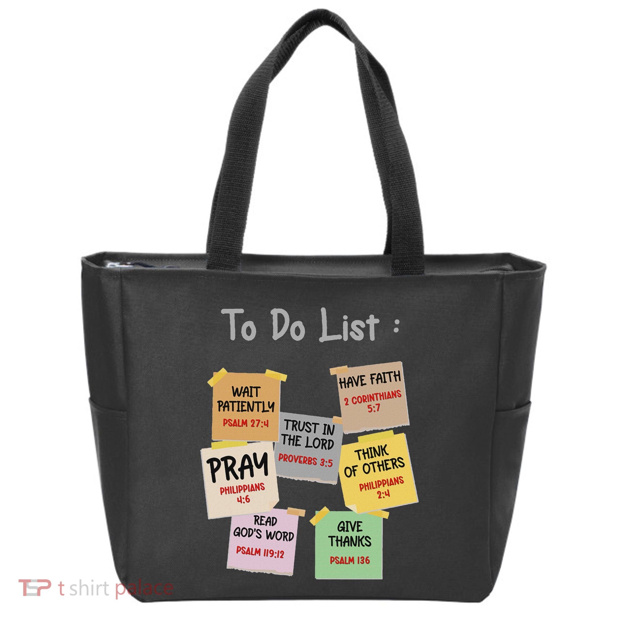 To Do List Christian Bible Verse Quote Tote Bag