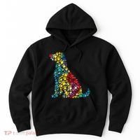 Tie Dye Love Dog Paw Pets Print Animal Lover Rainbow Hoodie thumb 0