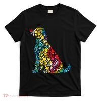 Tie Dye Love Dog Paw Pets Print Animal Lover Rainbow T-Shirt thumb 0