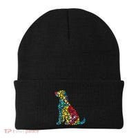 Tie Dye Love Dog Paw Pets Print Animal Lover Rainbow Beanie thumb 0