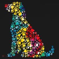 Tie Dye Love Dog Paw Pets Print Animal Lover Rainbow Polo thumb 3