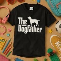 The Dogfather Labrador Funny Dog Owner Kids T-Shirt thumb 3