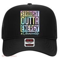 Tie Dye Librarian Straight Outta Energy Love Teacher Life Hat thumb 0