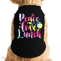 Tie Dye Lunch Lady Peace Love Lunch Cafeteria Squad Wo Doggie Tank thumb 0
