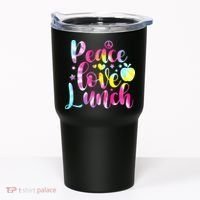 Tie Dye Lunch Lady Peace Love Lunch Cafeteria Squad Wo Tumbler thumb 0