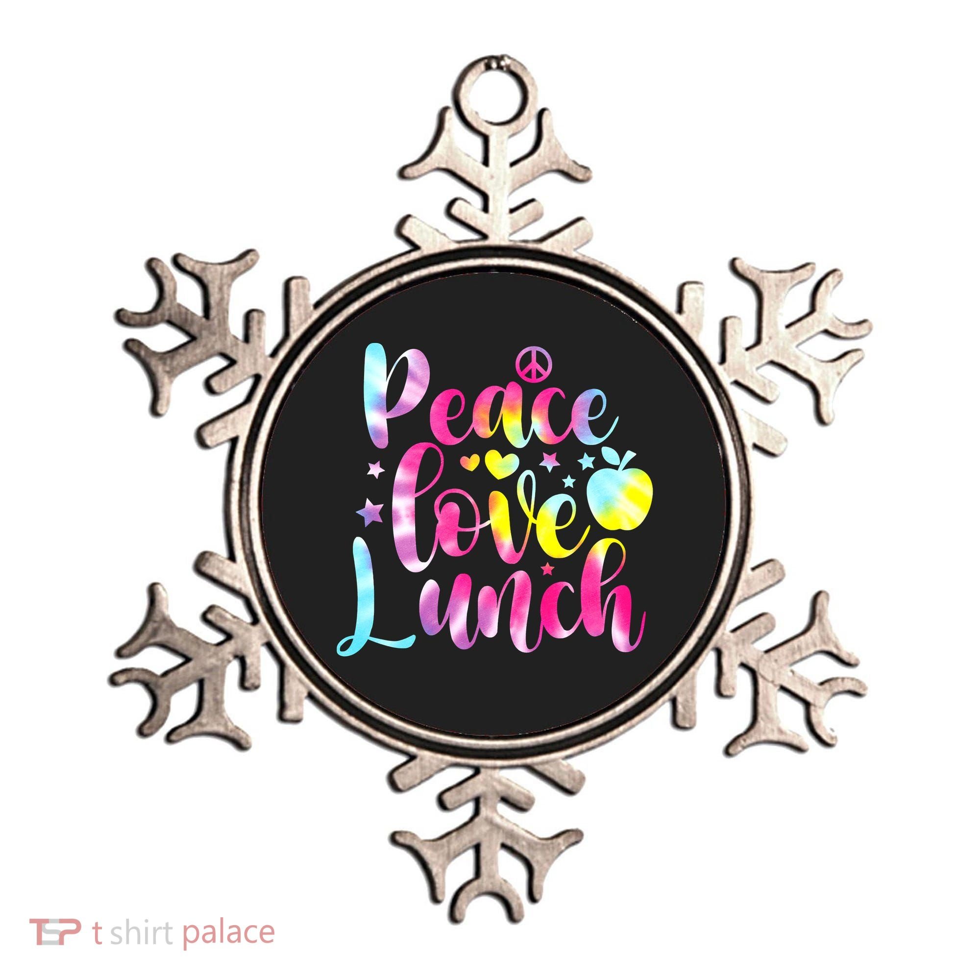 Tie Dye Lunch Lady Peace Love Lunch Cafeteria Squad Wo Ornament