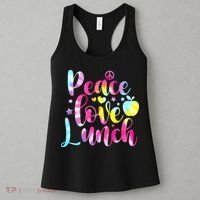 Tie Dye Lunch Lady Peace Love Lunch Cafeteria Squad Wo Women's Tank Top thumb 3