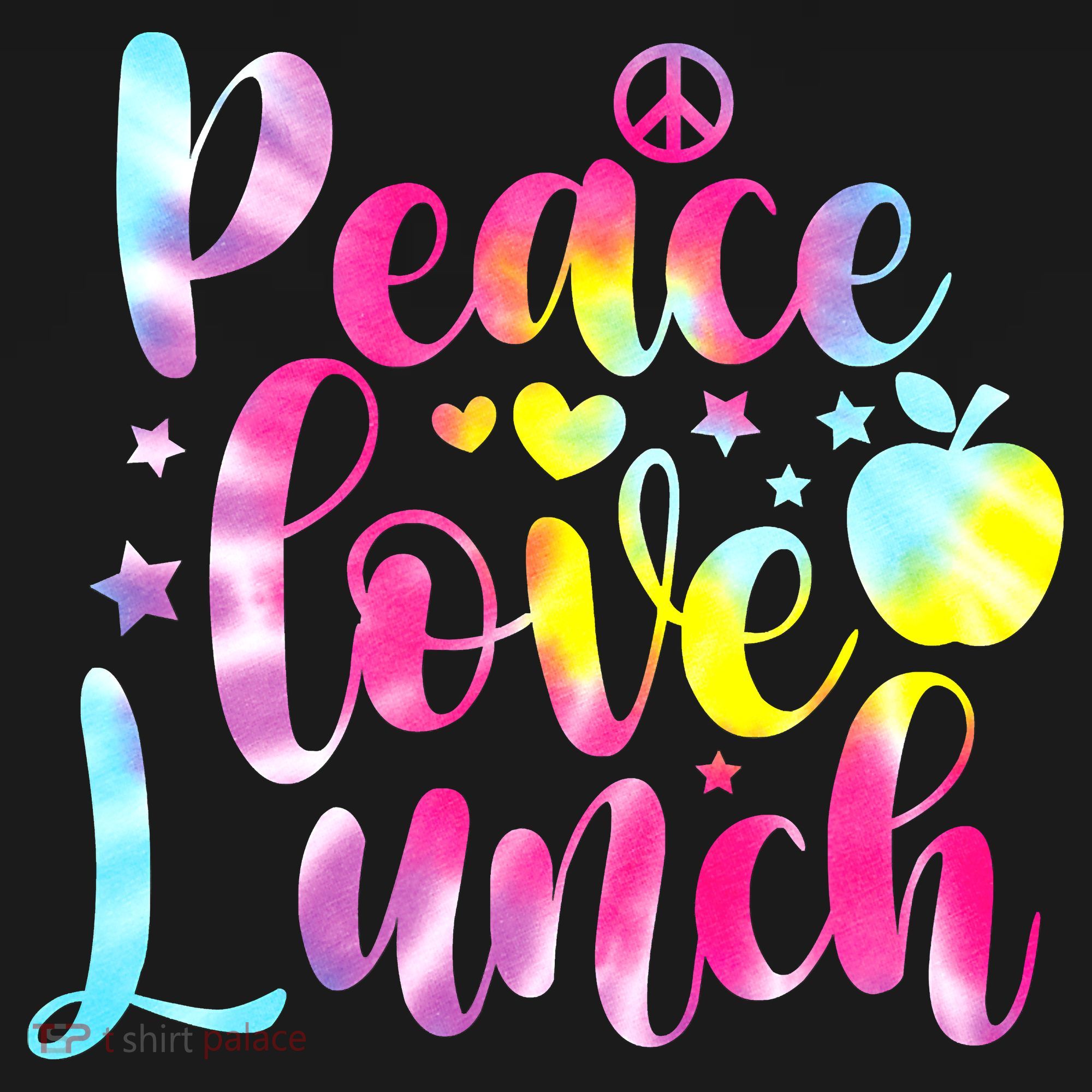 Tie Dye Lunch Lady Peace Love Lunch Cafeteria Squad Wo Women's Tank Top