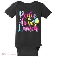 Tie Dye Lunch Lady Peace Love Lunch Cafeteria Squad Wo Baby Bodysuit thumb 0