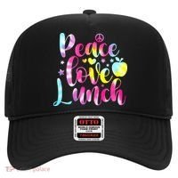Tie Dye Lunch Lady Peace Love Lunch Cafeteria Squad Wo Hat thumb 0