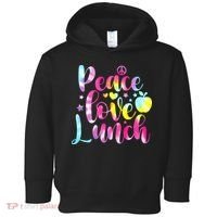 Tie Dye Lunch Lady Peace Love Lunch Cafeteria Squad Wo Toddler Hoodie thumb 0