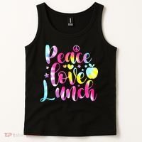 Tie Dye Lunch Lady Peace Love Lunch Cafeteria Squad Wo Tank Top thumb 2