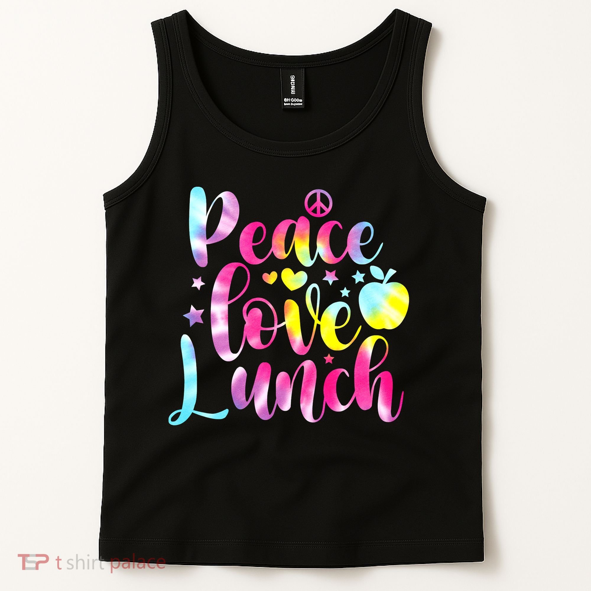Tie Dye Lunch Lady Peace Love Lunch Cafeteria Squad Wo Tank Top