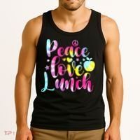 Tie Dye Lunch Lady Peace Love Lunch Cafeteria Squad Wo Tank Top thumb 3