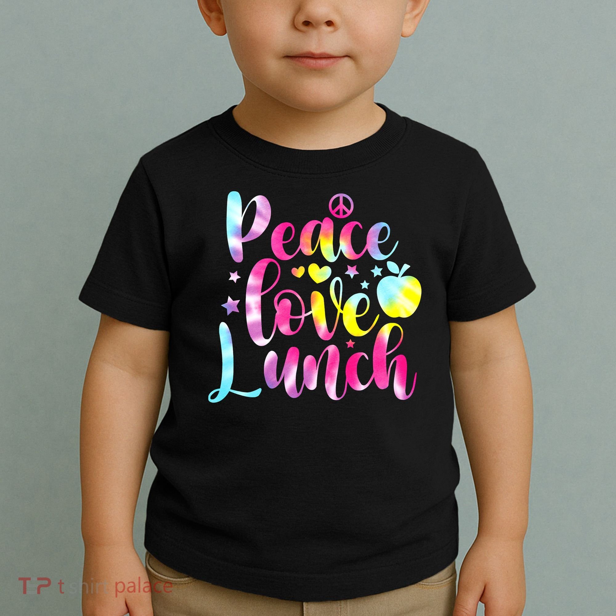 Tie Dye Lunch Lady Peace Love Lunch Cafeteria Squad Wo Toddler T-Shirt
