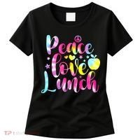 Tie Dye Lunch Lady Peace Love Lunch Cafeteria Squad Wo Women's T-Shirt thumb 0