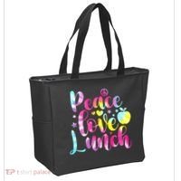 Tie Dye Lunch Lady Peace Love Lunch Cafeteria Squad Wo Tote Bag thumb 2