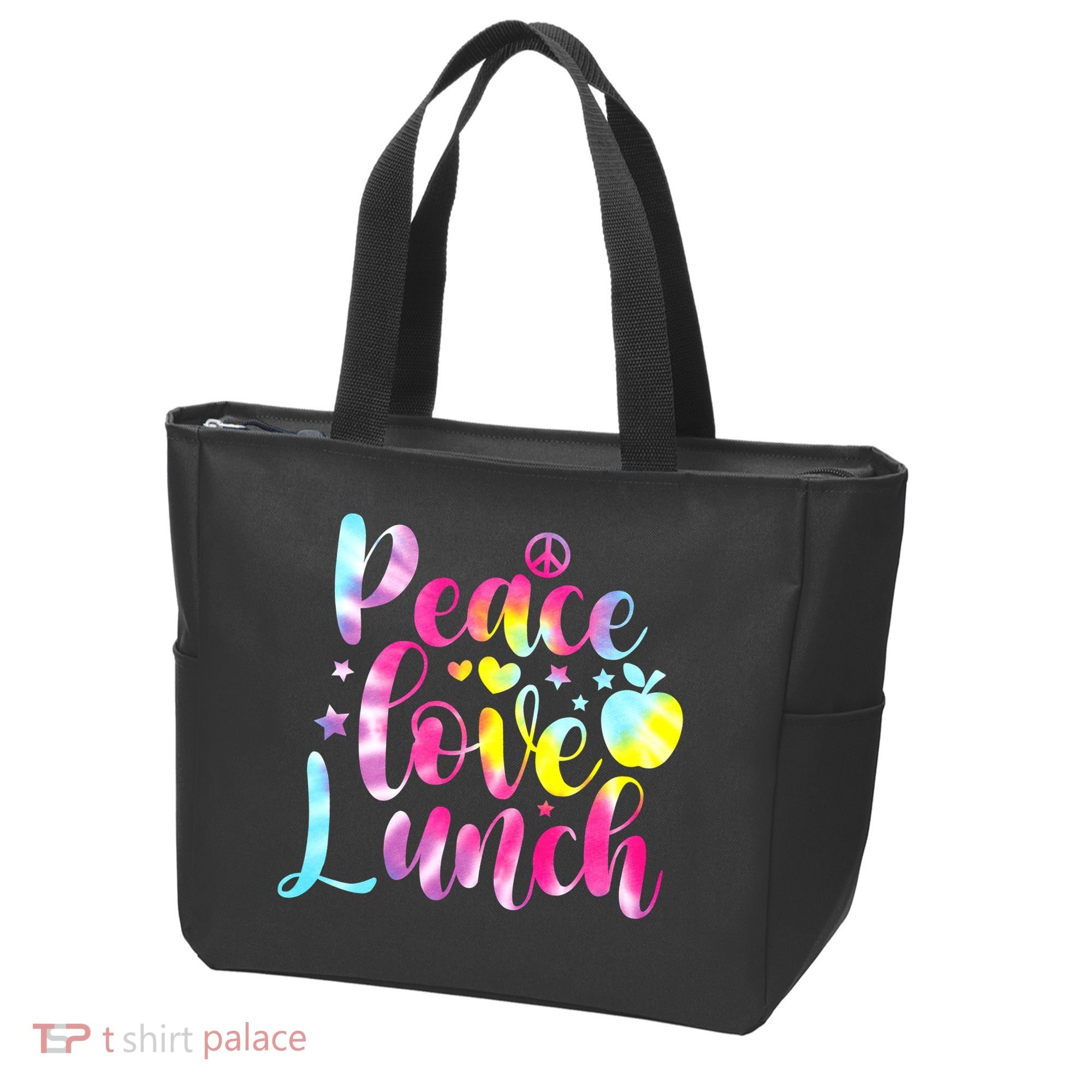 Tie Dye Lunch Lady Peace Love Lunch Cafeteria Squad Wo Tote Bag