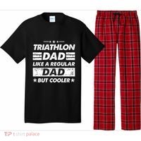 Triathlon Dad Like A Regular Dad Funny Triathlon Great Gift Pajama Set thumb 0