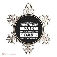 Triathlon Dad Like A Regular Dad Funny Triathlon Great Gift Ornament thumb 0