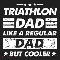 Triathlon Dad Like A Regular Dad Funny Triathlon Great Gift Hat thumb 2
