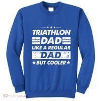 Triathlon Dad Like A Regular Dad Funny Triathlon Great Gift Sweatshirt thumb 0
