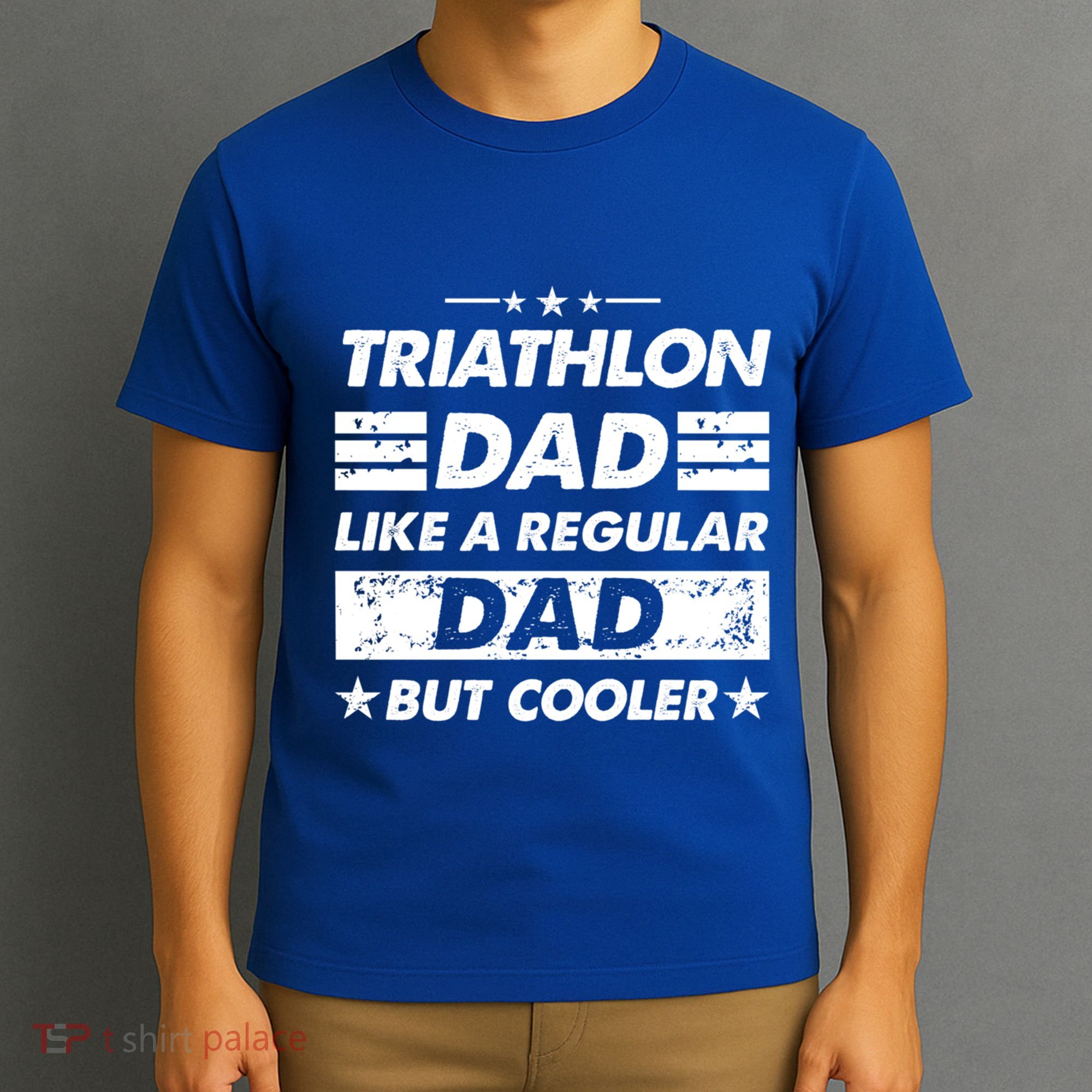 Triathlon Dad Like A Regular Dad Funny Triathlon Great Gift T-Shirt