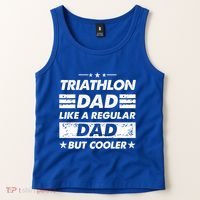 Triathlon Dad Like A Regular Dad Funny Triathlon Great Gift Tank Top thumb 2