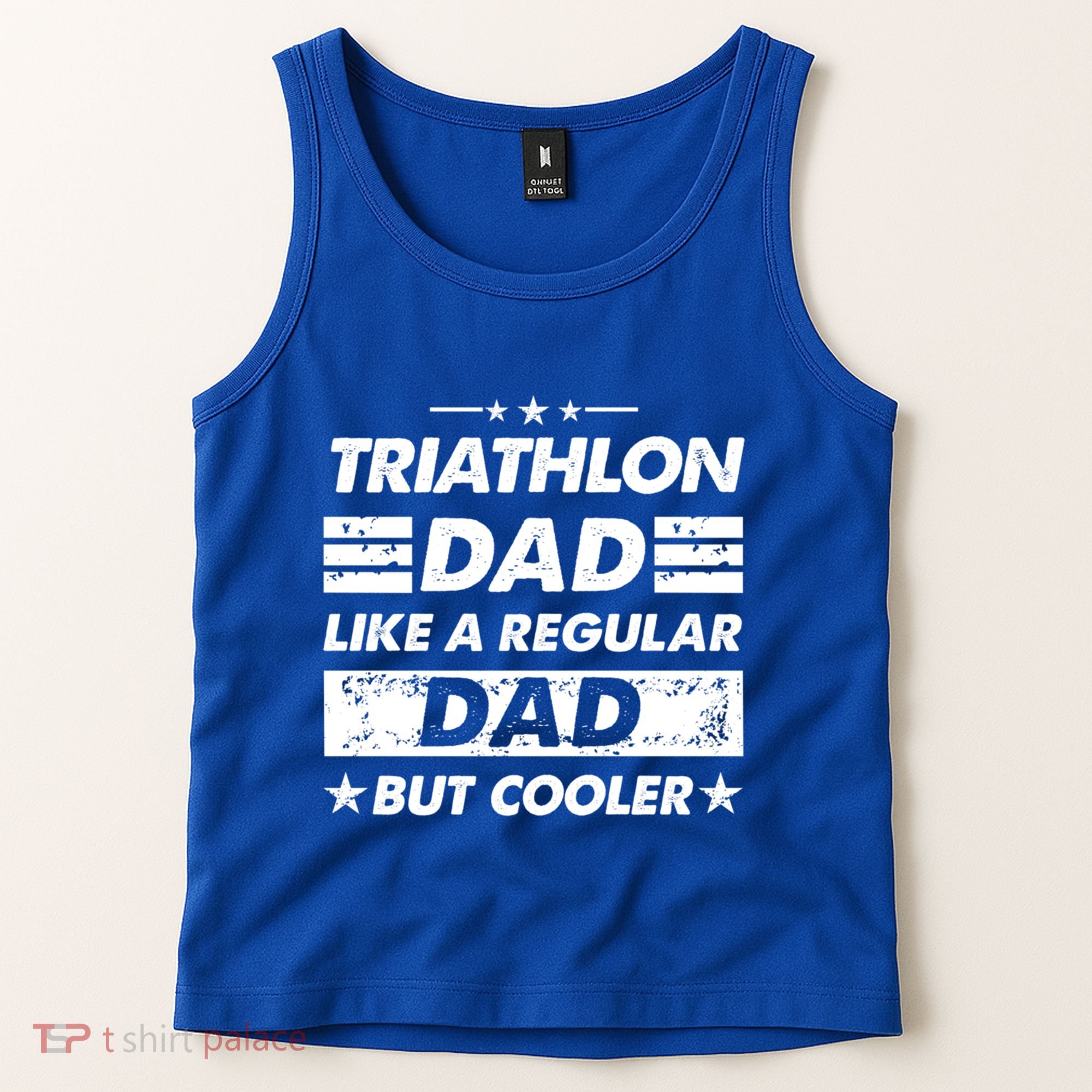Triathlon Dad Like A Regular Dad Funny Triathlon Great Gift Tank Top