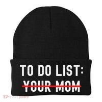 To Do List Your Mom Sarcastic Funny Idea Gift Beanie thumb 0