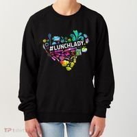 Tie Dye Lunch Lady Cafeteria Staff Welcome Back To School Women's Sweatshirt thumb 0