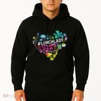 Tie Dye Lunch Lady Cafeteria Staff Welcome Back To School Hoodie thumb 2