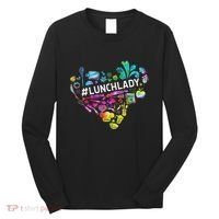 Tie Dye Lunch Lady Cafeteria Staff Welcome Back To School Long Sleeve Shirt thumb 0