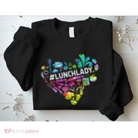 Tie Dye Lunch Lady Cafeteria Staff Welcome Back To School Sweatshirt thumb 2