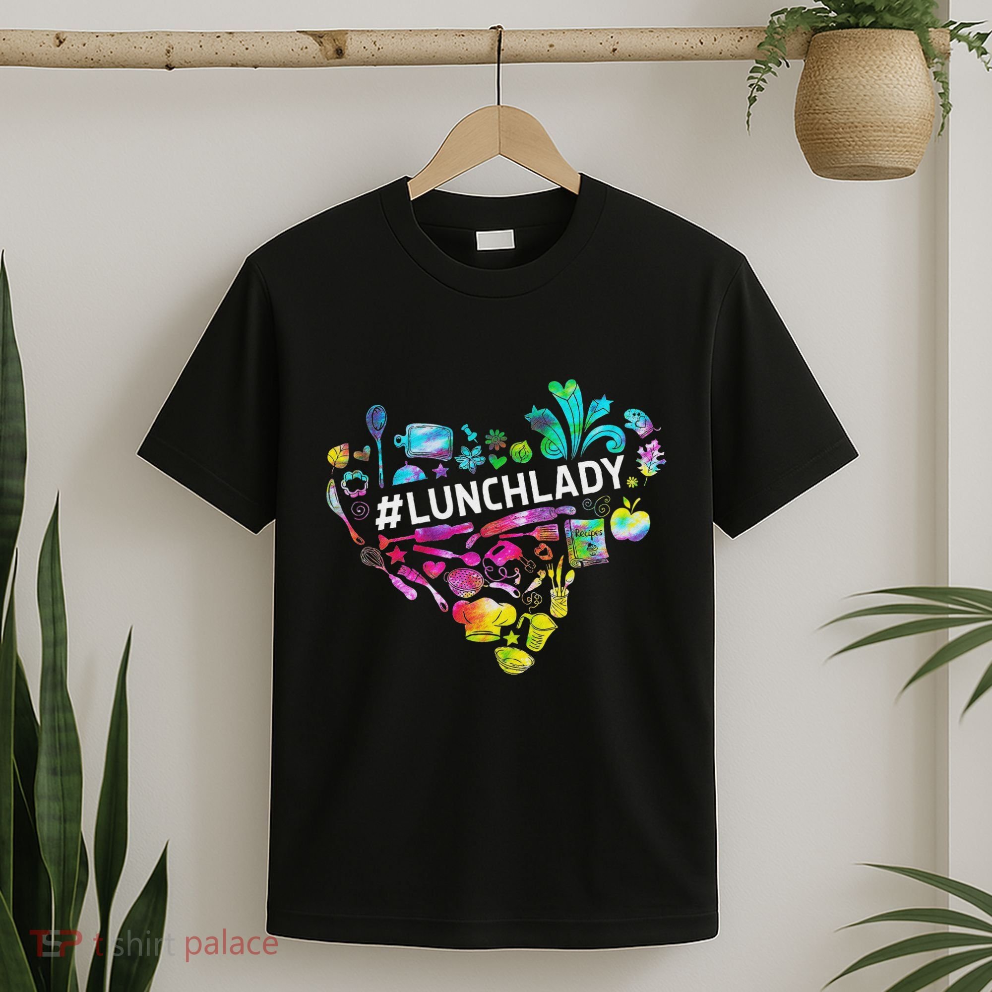 Tie Dye Lunch Lady Cafeteria Staff Welcome Back To School T-Shirt