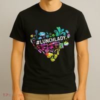Tie Dye Lunch Lady Cafeteria Staff Welcome Back To School T-Shirt thumb 3