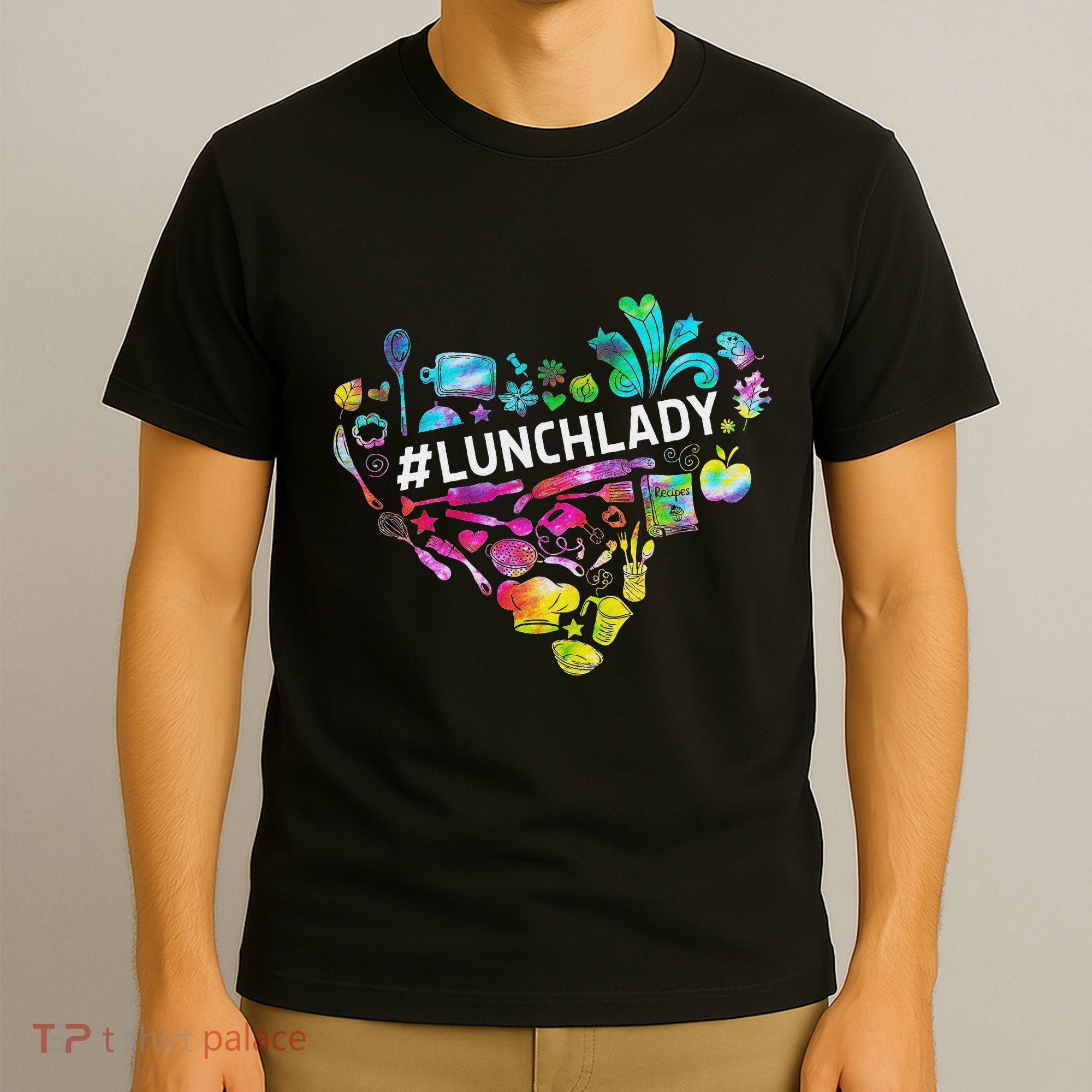 Tie Dye Lunch Lady Cafeteria Staff Welcome Back To School T-Shirt