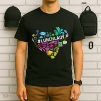 Tie Dye Lunch Lady Cafeteria Staff Welcome Back To School T-Shirt thumb 6