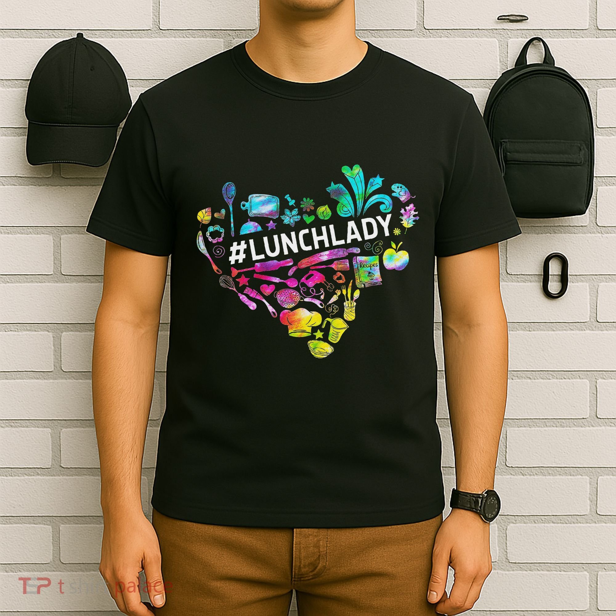 Tie Dye Lunch Lady Cafeteria Staff Welcome Back To School T-Shirt