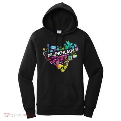 Tie Dye Lunch Lady Cafeteria Staff Welcome Back To School Women's Hoodie