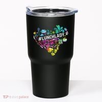 Tie Dye Lunch Lady Cafeteria Staff Welcome Back To School Tumbler thumb 0