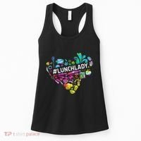 Tie Dye Lunch Lady Cafeteria Staff Welcome Back To School Women's Tank Top thumb 0