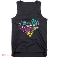 Tie Dye Lunch Lady Cafeteria Staff Welcome Back To School Tank Top thumb 0