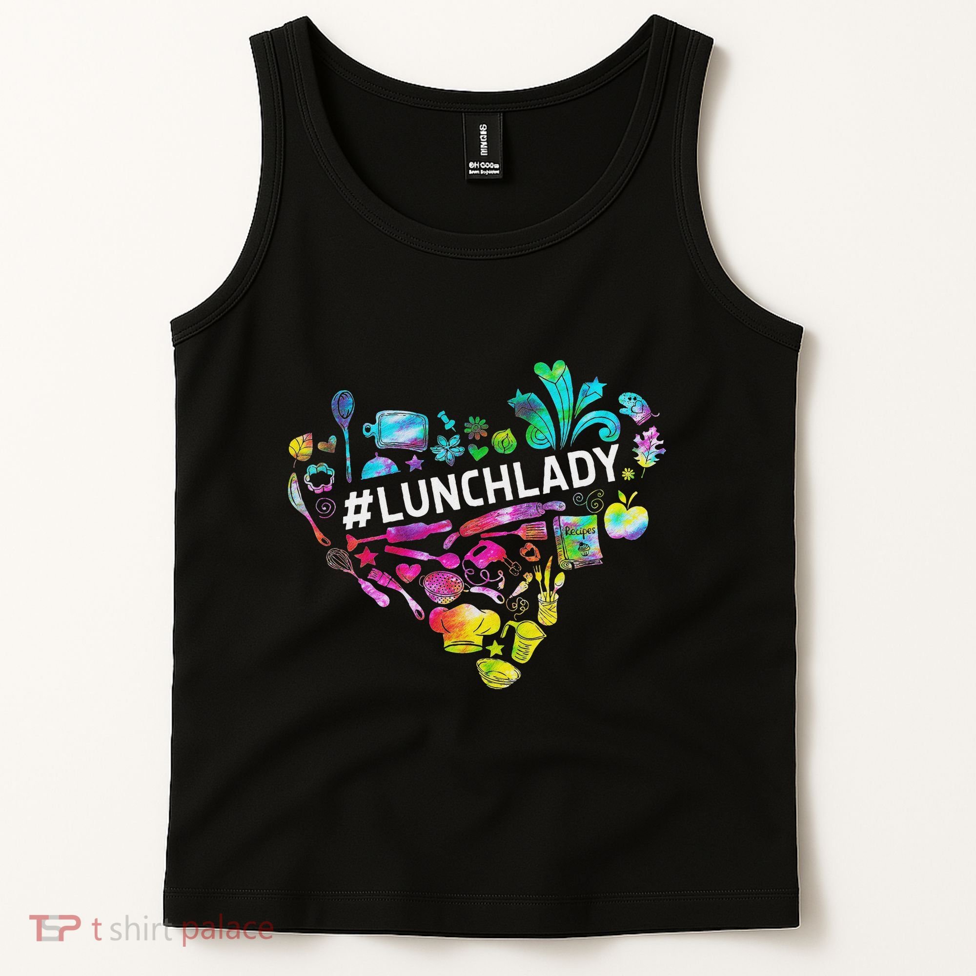Tie Dye Lunch Lady Cafeteria Staff Welcome Back To School Tank Top